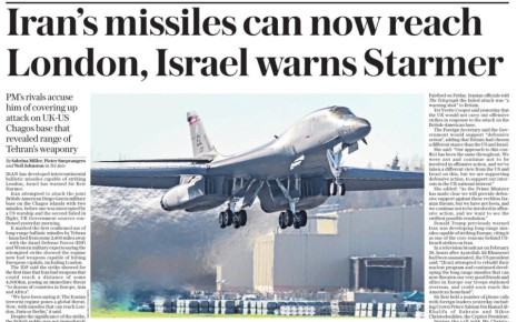 Владимир Корнилов: Британская пресса сегодня демонстрирует свой шок в связи с ударом Ирана по базе Диего-Гарсия, расположенной в середине Индийского океана