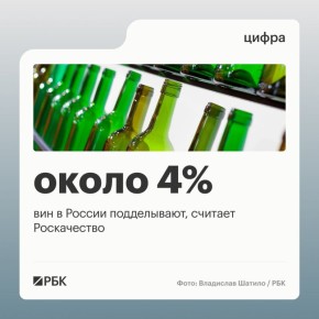 Около 4% вин на российском рынке являются фальсификатом