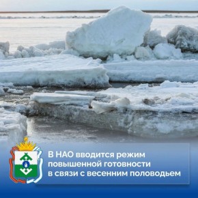 Ирина Гехт: В связи с предстоящим весенним половодьем подписала распоряжение о введении с 1 апреля в НАО режима повышенной готовности