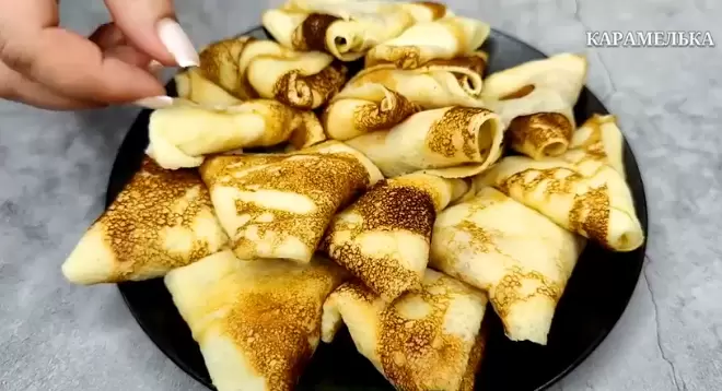 Праздничные блинчики с грибами: простой рецепт для масленицы