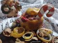 Ароматные рождественские печёные яблоки с ягодами и орехами