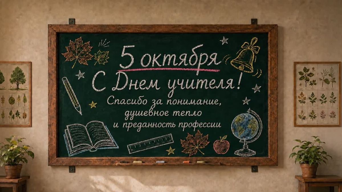 С Днем учителя!.
.
Сегодня мы говорим спасибо тем, кто каждый день помогает детям развивать таланты и знакомиться с удивительными тайнами наук